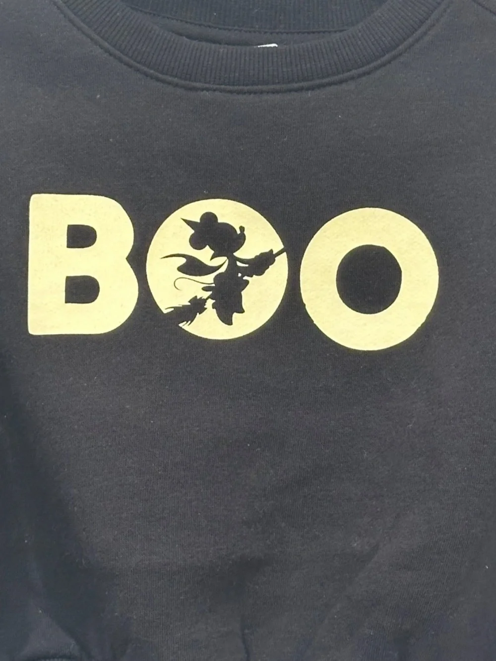 Old Navy x Disney Minnie Mouse Witch Boo Halloween Moon Sweatshirt NEW 12-18 Mos